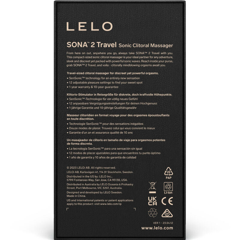 LELO - MASSEUR SONIQUE POUR CLITORIS SONA 2 TRAVEL VIOLET