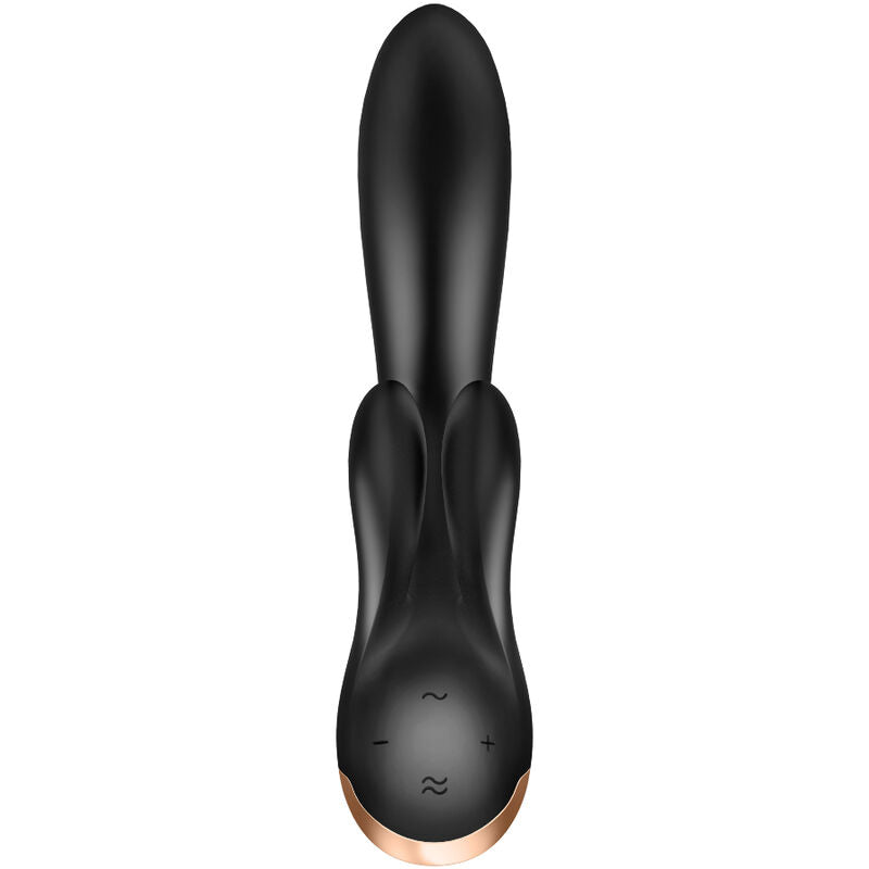 SATISFYER - APPLICATION VIBRATEUR DOUBLE FLEX NOIR