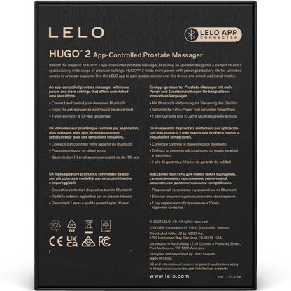 LELO - MASSEUR DE PROSTATE HUGO 2 NOIR