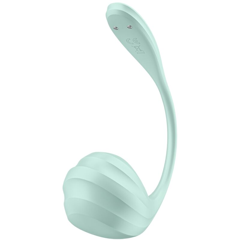 SATISFYER - APPLICATION GRATUITE STIMULATEUR DE POINT G PÉTALE LISSE VERT D'EAU