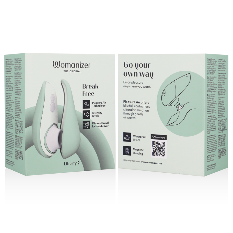 WOMANIZER - LIBERTY 2 STIMULATEUR DE CLITORIS ET ASPIRATION VERT CLAIR