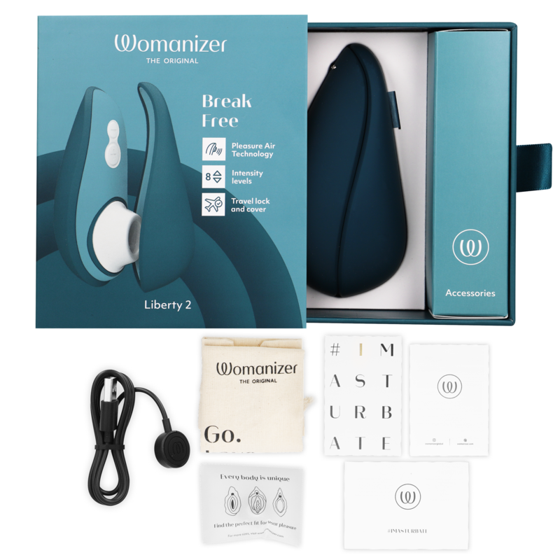 WOMANIZER - LIBERTY 2 STIMULATEUR DE CLITORIS ET ASPIRATION BLEU