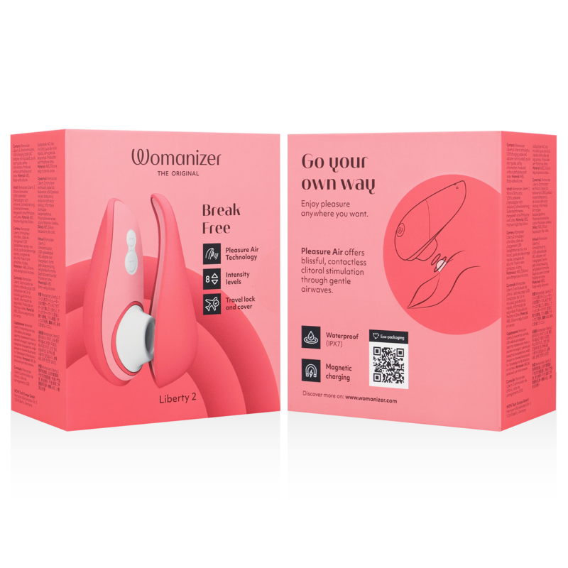 WOMANIZER - LIBERTY 2 STIMULATEUR DE CLITORIS ET ASPIRATION ROSE