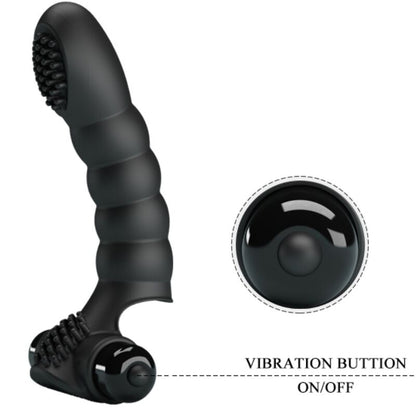 PRETTY LOVE - VIBRATEUR DOIGT ALEXANDER 10 VIBRATIONS NOIR