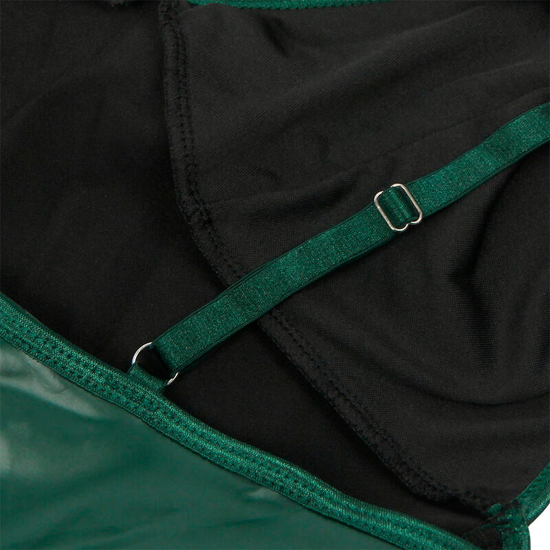 SUBBLIME - 955434 ROBE À BRETELLES EN CUIR VERT S/M