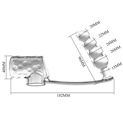 PRETTY LOVE - MANCHON PÉNIS AVEC PLUG ANAL TRANSPARENT