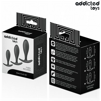 ADDICTED TOYS - LOT DE 3 PLUG ANAL MODÈLE 2