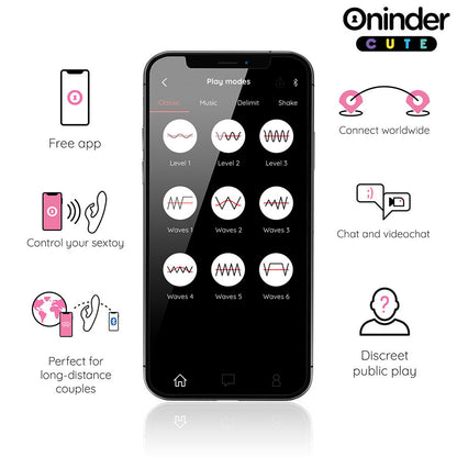 ONINDER CUTE - LOVE BUNNY VIBRATEUR POINT G CLITORIS - APPLICATION GRATUITE MONDIALE