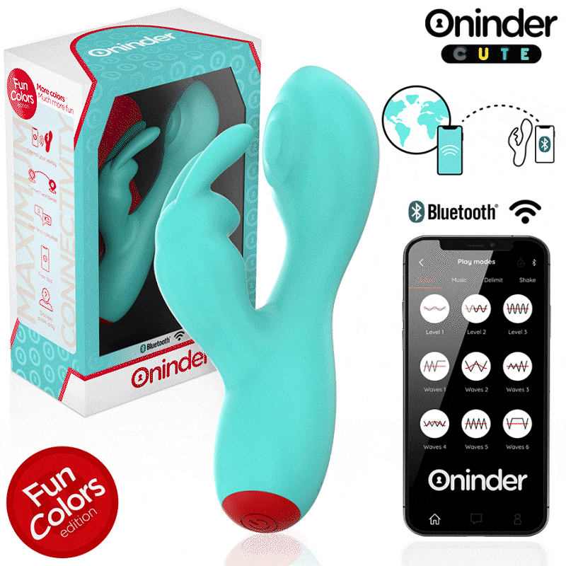 ONINDER CUTE - VIBRATEUR CLITORISÉ LOVE BUNNY G-SPOT - APPLICATION MONDIALE GRATUITE