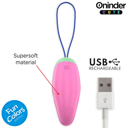 ONINDER CUTE - ŒUF VIBRO-ROTATIF 360° EN SILICONE - APPLICATION GRATUITE DANS LE MONDE ENTIER