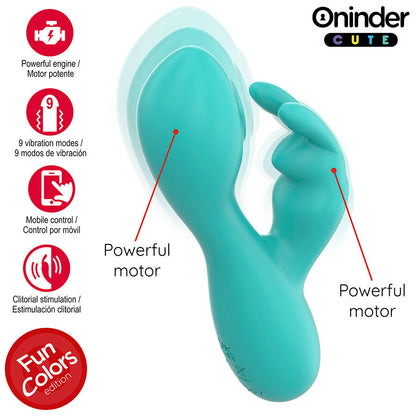 ONINDER CUTE - VIBRATEUR CLITORISÉ LOVE BUNNY G-SPOT - APPLICATION MONDIALE GRATUITE