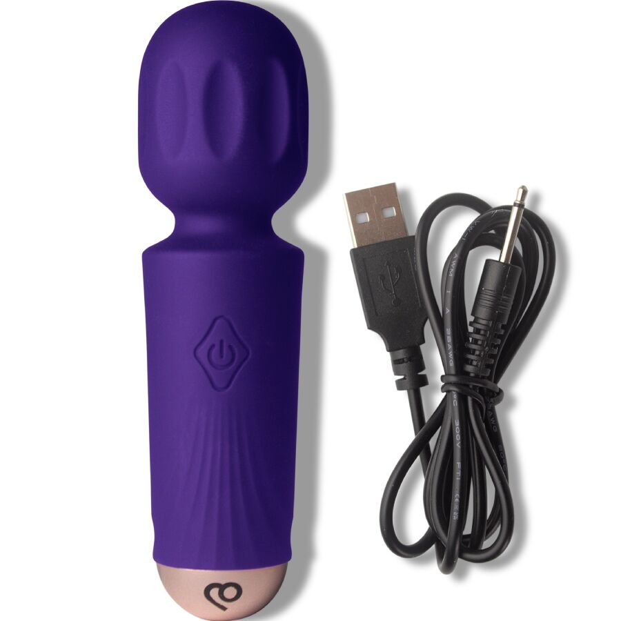 ROCKS-OFF - MINI BAGUETTE RECHARGEABLE 16 FONCTIONS VIOLET DREAM