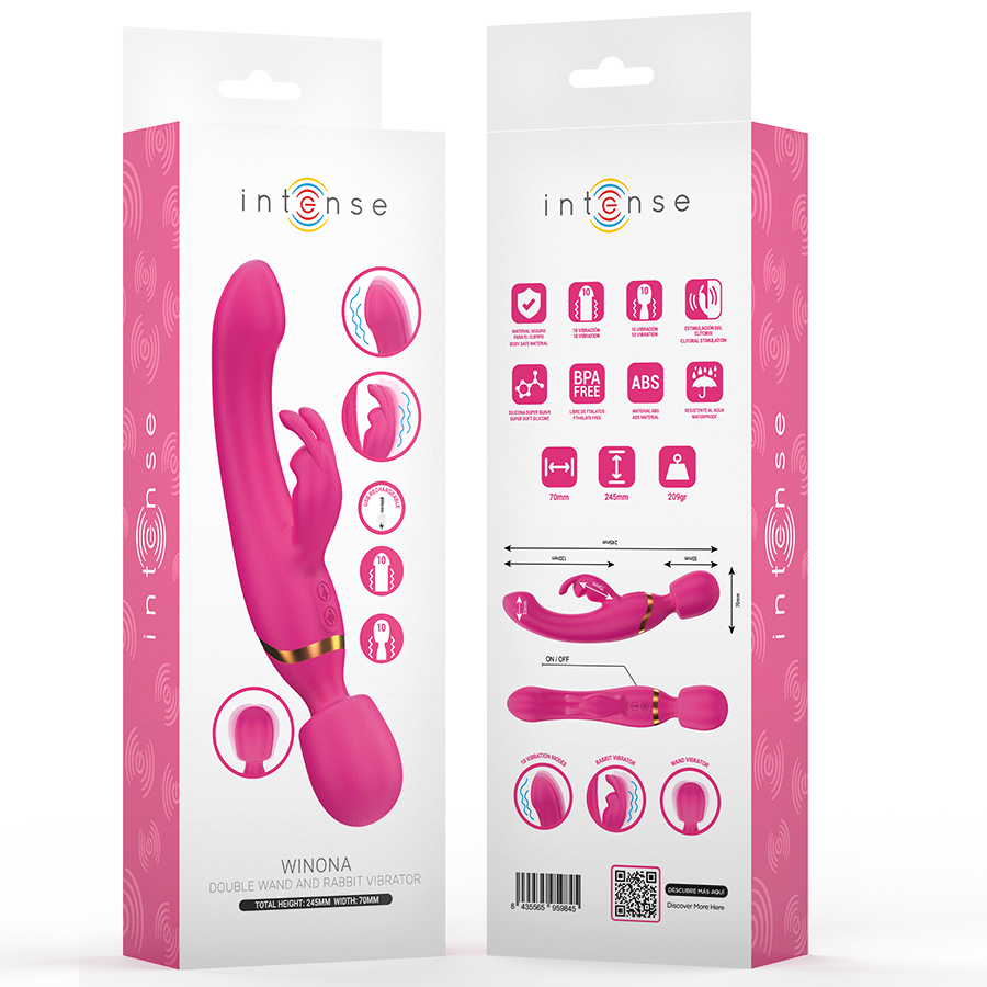 INTENSE - VIBRATEUR DOUBLE WINONA LAPIN ET BAGUETTE