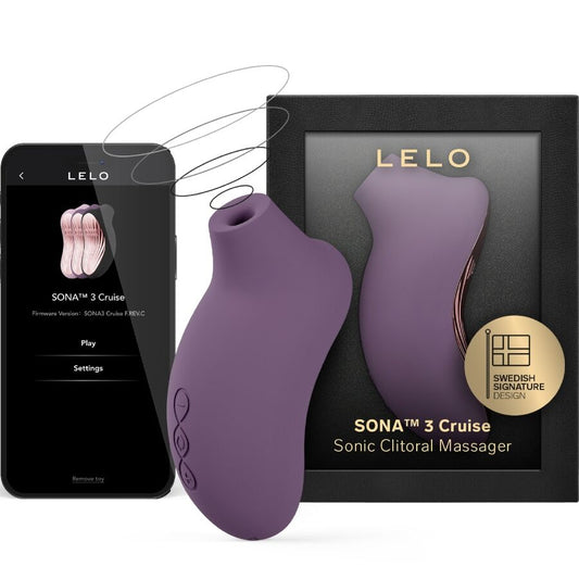 LELO - MASSEUR CLITORAL SONIQUE SONA 3 CRUISE PRUNE - Élégance ✨